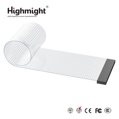 Skrin tal-film tal-kristall trasparenti LED